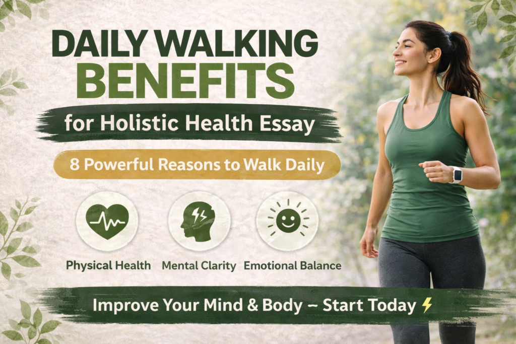 Daily walking benefits for holistic health essay