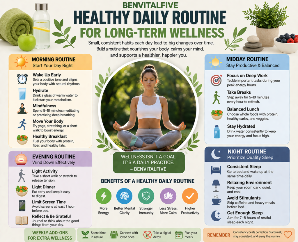 Healthy Daily Routine for Long-Term Wellness
