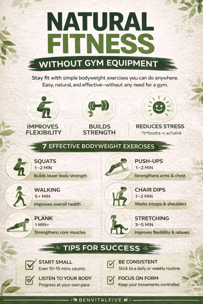 Natural fitness without gym equipment