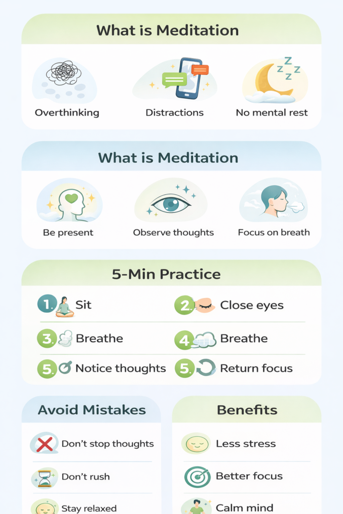 simple meditation practice for stress free life