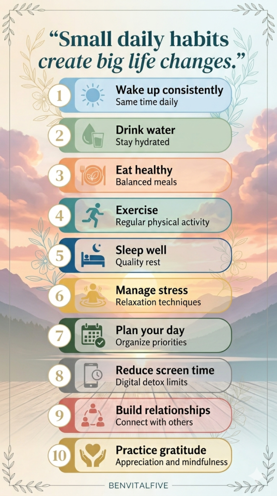 what are the 10 good habits for adults?